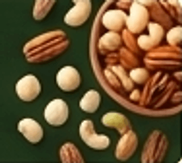 Pocillo con macadamias y pecanas